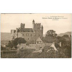 carte postale ancienne 24 CHATEAU DE BEYNAC côté Nord P.D.S