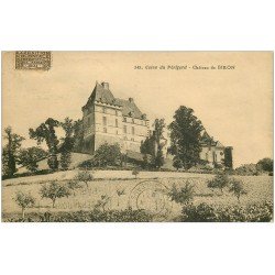 carte postale ancienne 24 CHATEAU DE BIRON 1931