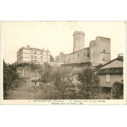 carte postale ancienne 24 CHATEAU DE BOURDEILLES. Dentelée ou pas...