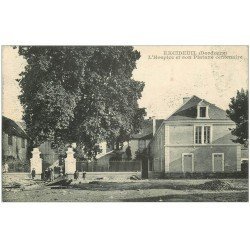 24 EXCIDEUIL. Hospice et Platane centenaire 1917