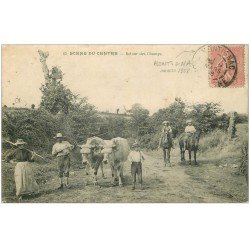 carte postale ancienne 24 MONTIGNAC. Retour de Champs 1908