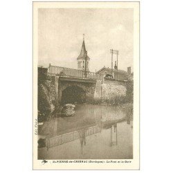 24 SAINT-PIERRE-DE-CHIGNAC. Pont et Gare