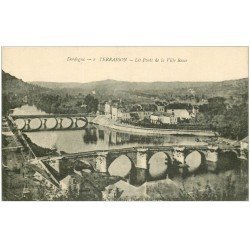 carte postale ancienne 24 TERRASSON. Les Ponts de la Ville Basse