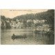 carte postale ancienne 25 BASSINS DU DOUBS. Rameurs sur le Bassin de l'Echo 1907