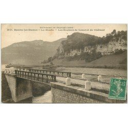 carte postale ancienne 25 BAUME-LES-DAMES. Rochers de Lonot et le Châtard 1916