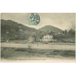 carte postale ancienne 25 BESANCON. Bords du Doubs à Canot 1907