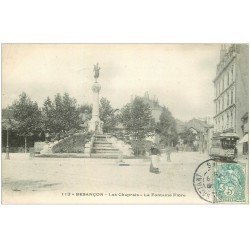carte postale ancienne 25 BESANCON. Fontaine Flore 1906 Les Chaprais
