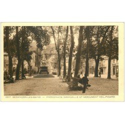 carte postale ancienne 25 BESANCON. Monument Veil-Picard Promenade Granvelle