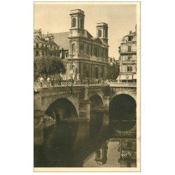 carte postale ancienne 25 BESANCON. Pont Battant et Eglise de la Madeleine. Ed Yvon