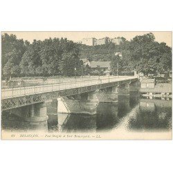 carte postale ancienne 25 BESANCON. Pont Brégile et Fort Beauregard