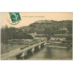 carte postale ancienne 25 BESANCON. Pont Brégile et Fort Beauregard 1909