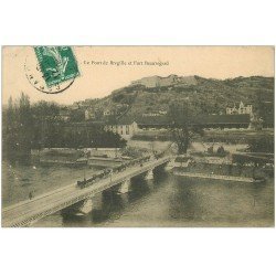 carte postale ancienne 25 BESANCON. Pont Brégile et Fort Beauregard 1909