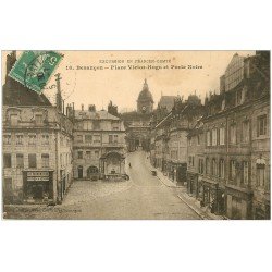 carte postale ancienne 25 BESANCON. Porte Noire Place Victor-Hugo 1914. Mercerie Les Economiques