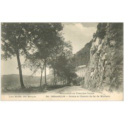 carte postale ancienne 25 BESANCON. route et Chemin de Fer de Morteau 1931