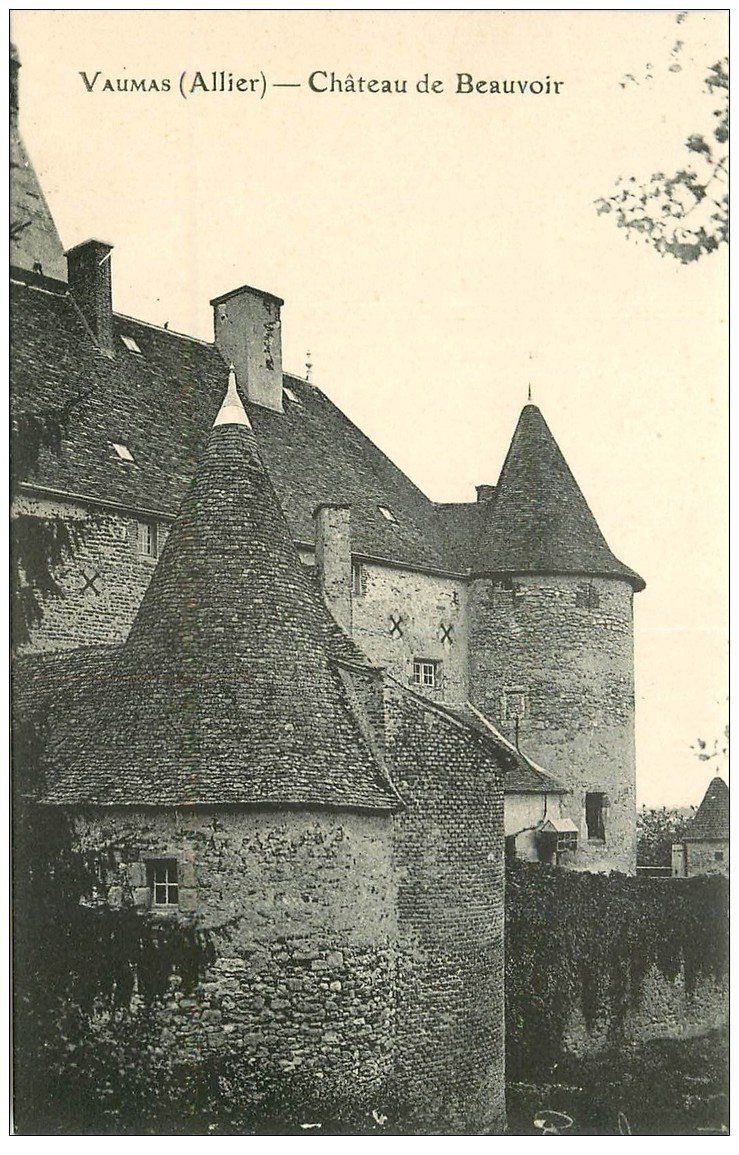 carte postale ancienne 03 VAUMAS. Château de Beauvoie
