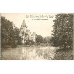 carte postale ancienne 25 CLERON. Château et Vallée de la Loue 1931