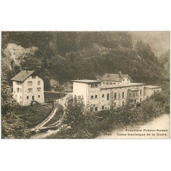 carte postale ancienne 25 GOULE. Usine électrique 1930. Timbre absent