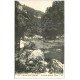 carte postale ancienne 25 LE SAUT DU DOUBS. Pêcheur sur le Doubs après sa chute. Verso blanc...