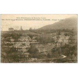 carte postale ancienne 25 PIERREFONTAINE-LES-VARANS. Cirque du Val 1928. Vallée de la Réverotte
