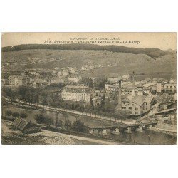 carte postale ancienne 25 PONTARLIER. Distillerie Pernod. Le Camp 1916