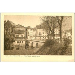 carte postale ancienne 25 SAINT-HIPPOLYTE. Pont sur le Doubs