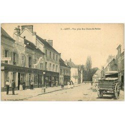 28 ANET. Rue Diane-de-Poitiers. Librairie Imprimerie 1915. Panneau Cartes Postales