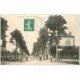 carte postale ancienne 28 ARROU. Avenue de la Gare 1909 avec Café