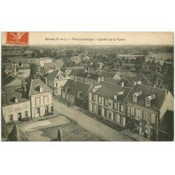 carte postale ancienne 28 ARROU. Quartier de la Mairie 1918. Café de la Place Boussard