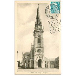 carte postale ancienne 28 AUNEAU. Eglise 1952
