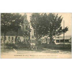 carte postale ancienne 28 BELHOMERT. Monument aux Morts pour la Patrie . Eglise et Cimetière