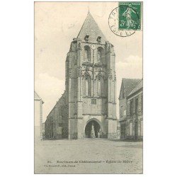 carte postale ancienne 28 BLEVY. Place de l'Eglise 1909