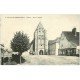carte postale ancienne 28 BLEVY. Place de l'Eglise attelage