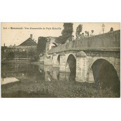 carte postale ancienne 28 BONNEVAL. Pont Boisville bien animé 1924