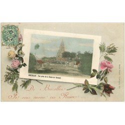 carte postale ancienne 28 BREZOLLES. Village 1907