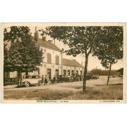 carte postale ancienne 28 BROU. La Gare 1939