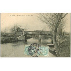 carte postale ancienne 28 CHARPON. Le Vieux Pont 1906