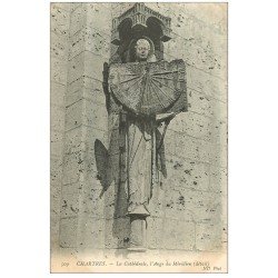 carte postale ancienne 28 CHARTRES. Cathédrale. Ange du Méridien 1907 horloge solaire