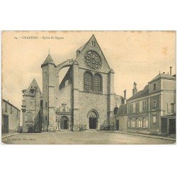 carte postale ancienne 28 CHARTRES. Eglise Saint-Aignan vers 1914