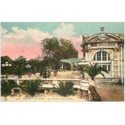 carte postale ancienne 03 VICHY. Casino. Terrasse et Jardins 1926