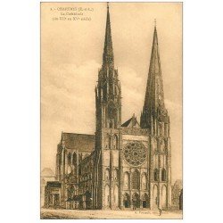 carte postale ancienne 28 CHARTRES. La Cathédrale 2