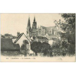 carte postale ancienne 28 CHARTRES. La Cathédrale. LL 145