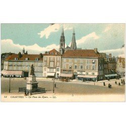 carte postale ancienne 28 CHARTRES. La Place des Epars. LL 61