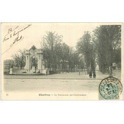 carte postale ancienne 28 CHARTRES. La Promenade des Charbonniers 1905 Monument