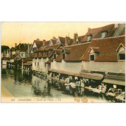 carte postale ancienne 28 CHARTRES. Lavoir sur l'Eure 1916