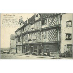 carte postale ancienne 28 CHARTRES. Maison du Saumon 1910. Primeurs