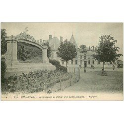 carte postale ancienne 28 CHARTRES. Monument Pasteur et Cercle Militaire