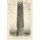 carte postale ancienne 28 CHARTRES. Ouvriers sur l'échafaudage du Clocher 1903