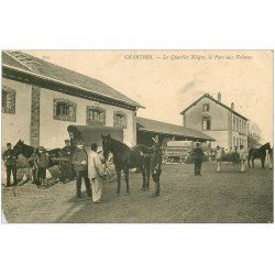 28 CHARTRES. Parc aux Voitures Quartier Neigre 1919. Militaires et Chevaux