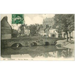 carte postale ancienne 28 CHARTRES. Pont des Minimes 1912 Tabac