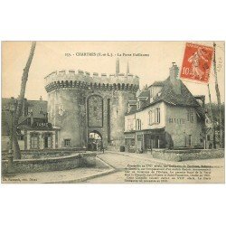 carte postale ancienne 28 CHARTRES. Porte Guillaume 1916 Tabac